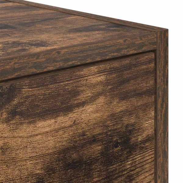 ТВ шкафове 2 бр Опушен дъб 60x31x25,5 см инженерно дърво