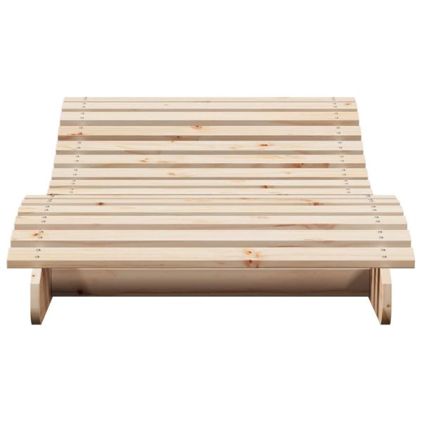 Шезлонг, 205x80x31,5 см, борово дърво масив