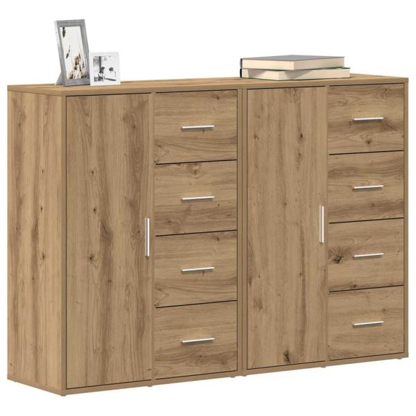 Служебен шкаф 2 pcs Дъб 60 x 31 x 84 см Инженерно дърво