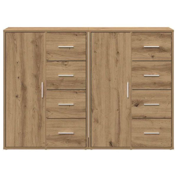 Служебен шкаф 2 pcs Дъб 60 x 31 x 84 см Инженерно дърво