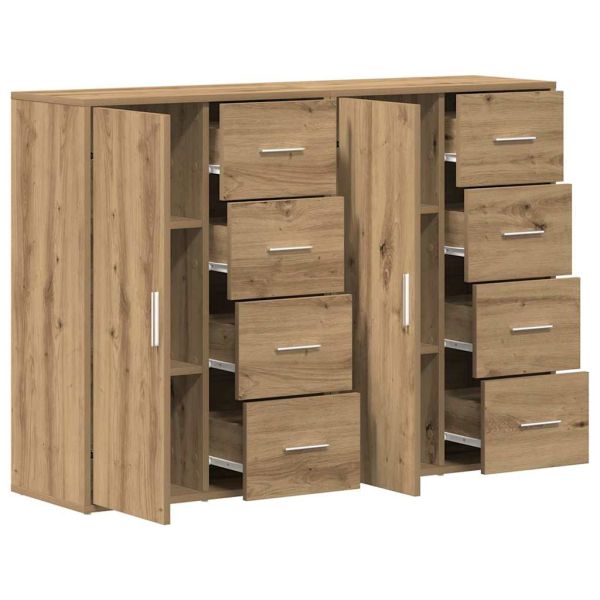 Служебен шкаф 2 pcs Дъб 60 x 31 x 84 см Инженерно дърво