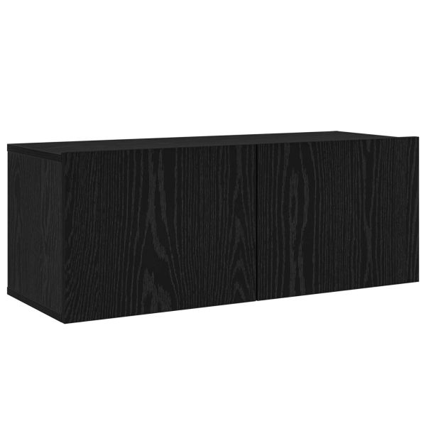 Комплект ТВ шкаф 6 pcs Черния дъб 100 x 30 x 30 cm