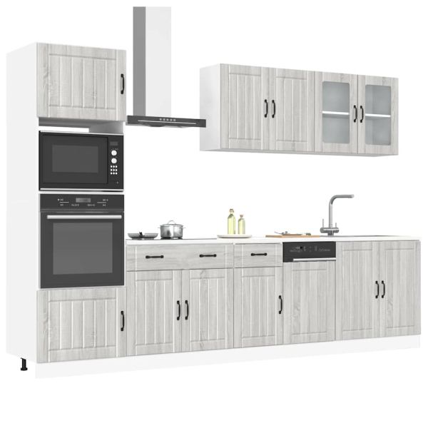 Комплект кухненски шкафове от 7 части Kalmar, инженерно дърво