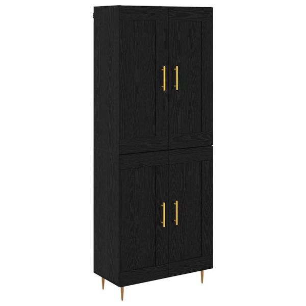 Висок шкаф Черния дъб 69,5 x 34 x 180 см Инженерно дърво