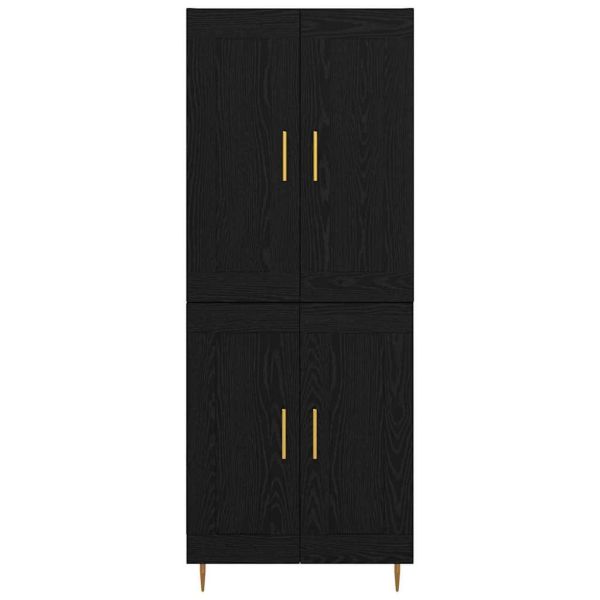 Висок шкаф Черния дъб 69,5 x 34 x 180 см Инженерно дърво
