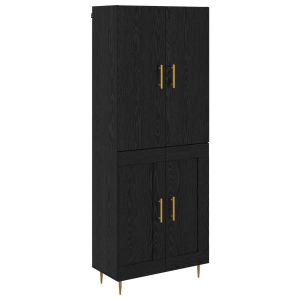 Висок шкаф Черния дъб 69,5 x 34 x 180 см Инженерно дърво