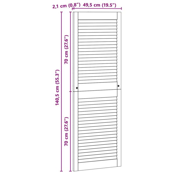 Врата за шкаф с врата 4 pcs Естествен 49,5 x 2,1 x 140,5 см