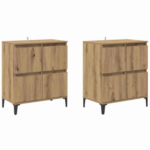 Скейдбордове 2 pcs Дъб 60 x 35 x 70 cm Инженерно дърво
