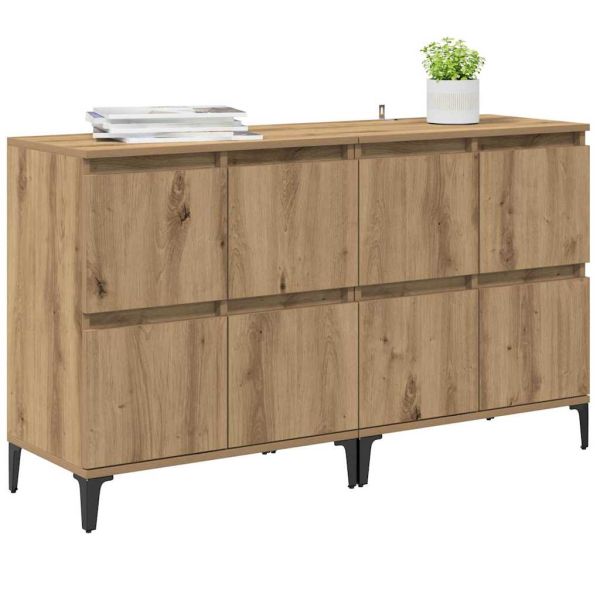 Скейдбордове 2 pcs Дъб 60 x 35 x 70 cm Инженерно дърво