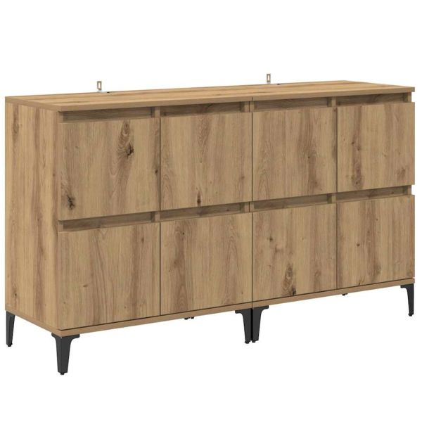 Скейдбордове 2 pcs Дъб 60 x 35 x 70 cm Инженерно дърво