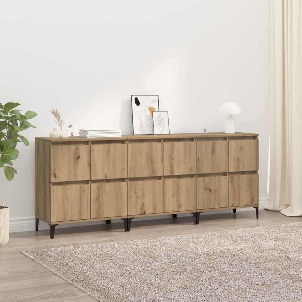 Скейдбордове 3 pcs Дъб 60 x 35 x 70 cm Инженерно дърво