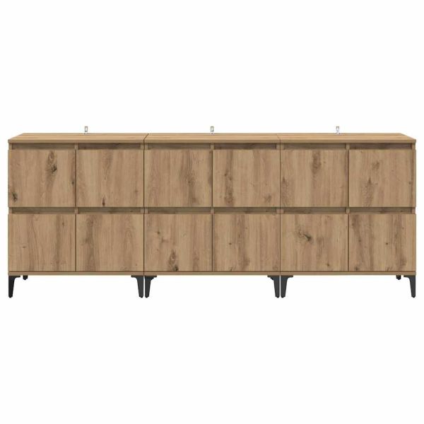 Скейдбордове 3 pcs Дъб 60 x 35 x 70 cm Инженерно дърво