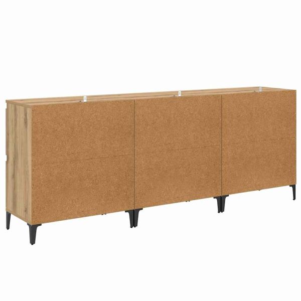 Скейдбордове 3 pcs Дъб 60 x 35 x 70 cm Инженерно дърво