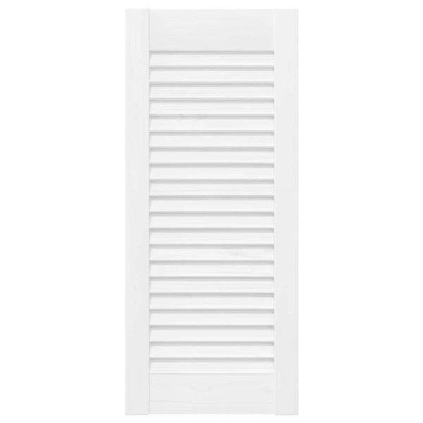 Врати за шкафове Louvred Design 2 бр., бели 61,5x29,5 см