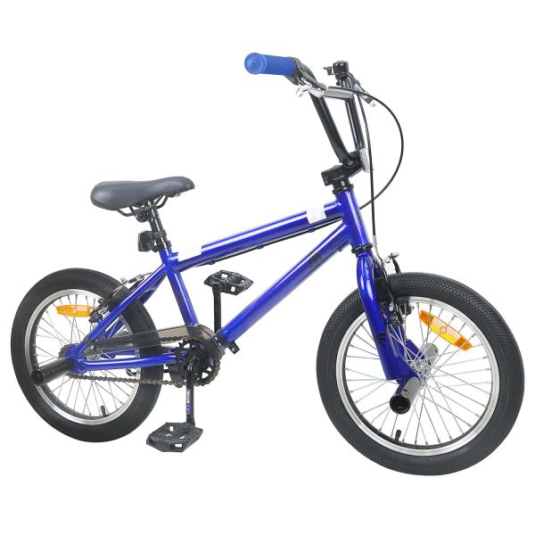 BMX Велосипед 18 инча за 7-10 години Тъмен син