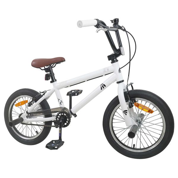 BMX Велосипед 18 инча за 7-10 години Бяло