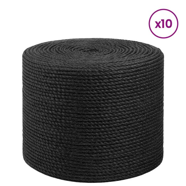 Въже от юта 10 pcs 2 Черно 100% Тоса юта