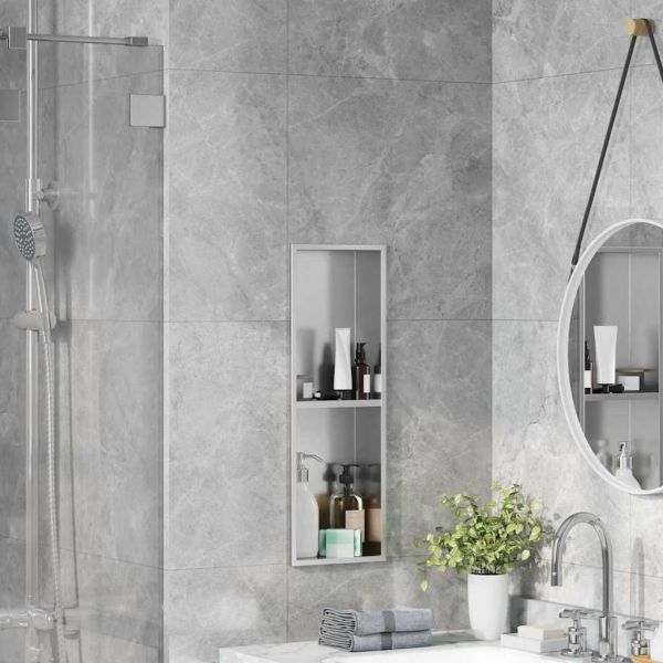 Нишата за душ Сребрист 60 x 20 x 9,5 см Неръждаема стомана