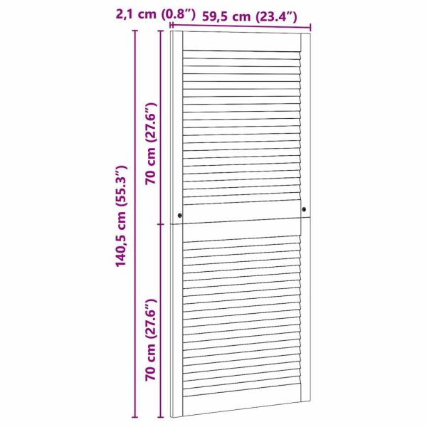 Врата за шкаф с врата Естествен 140,5 x 2,1 x 59,5 см
