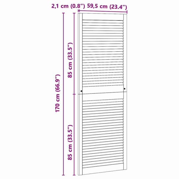 Врата за шкаф с врата Естествен 170 x 2,1 x 59,5 см