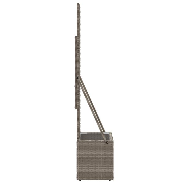 Градинска саксия с решетка Сиво 35 x 30 x 135 см полиратан
