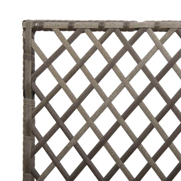 Градинска саксия с решетка Сиво 70 x 30 x 135 см полиратан