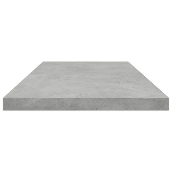 Рафтове за етажерка, 4 бр, бетонно сиви, 80x20x1,5 см
