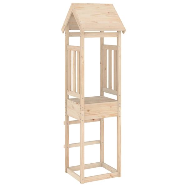Кула за игра 52,5x46,5x206,5 см масивна борова дървесина