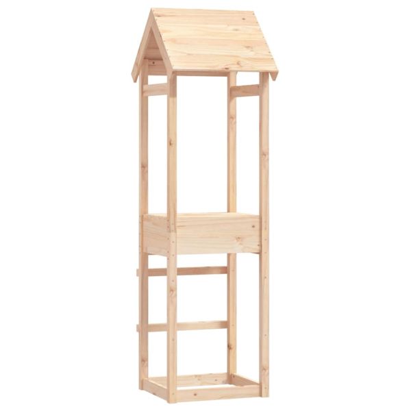 Кула за игра 53x46,5x194 см борово дърво масив