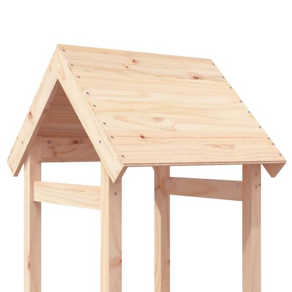 Кула за игра 53x46,5x194 см борово дърво масив