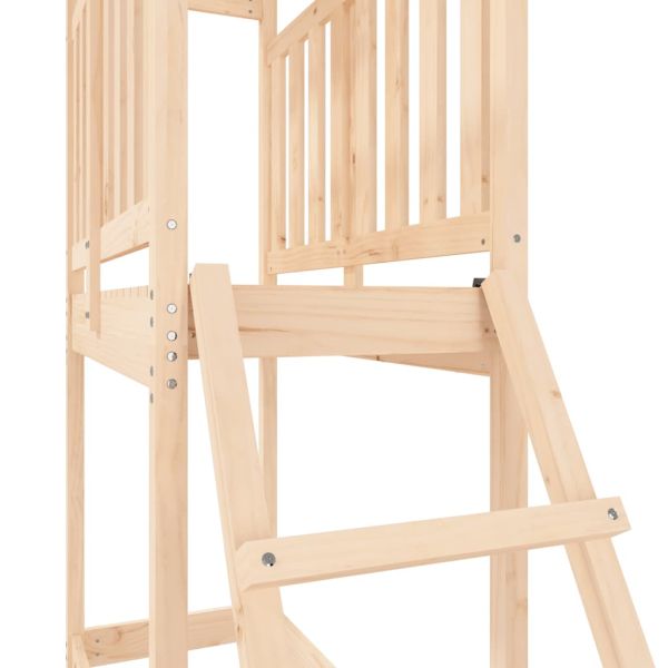 Комбинирано детско съоръжение за игра 53x110x214 см бор масив