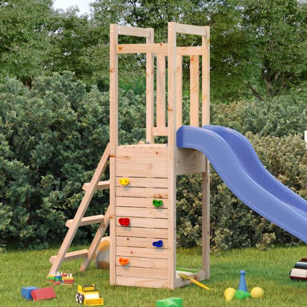Комбинирано детско съоръжение за игра 53x46,5x169 см бор масив