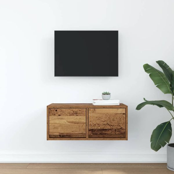 ТВ шкаф Старо дърво 60x31x25,5 cm Инженерна дървесина