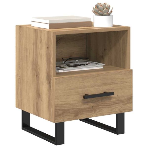 Нощен шкаф 2 pcs Дъб 40 x 35 x 47,5 см Инженерно дърво