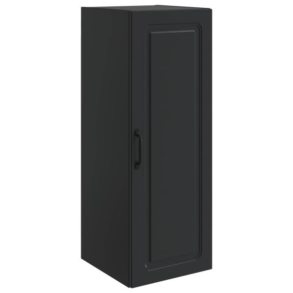 Стенно шкафче Черно 33 x 34,5 x 90 см Инженерна дървесина