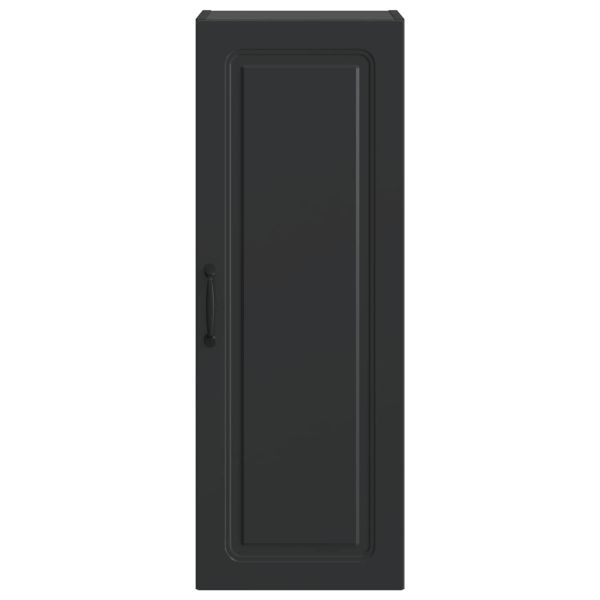 Стенно шкафче Черно 33 x 34,5 x 90 см Инженерна дървесина