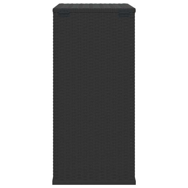 Кутия за градински възглавници PE ратан 100x49x103,5 см черна