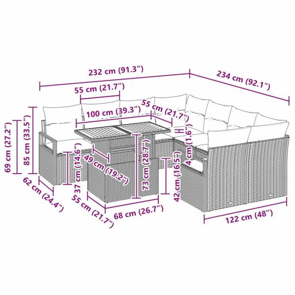Комплект за хранене в градината 9 pcs Черен и кафяв