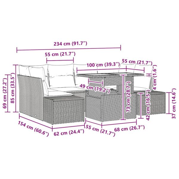 Комплект за хранене в градината 7 pcs Черен и кафяв
