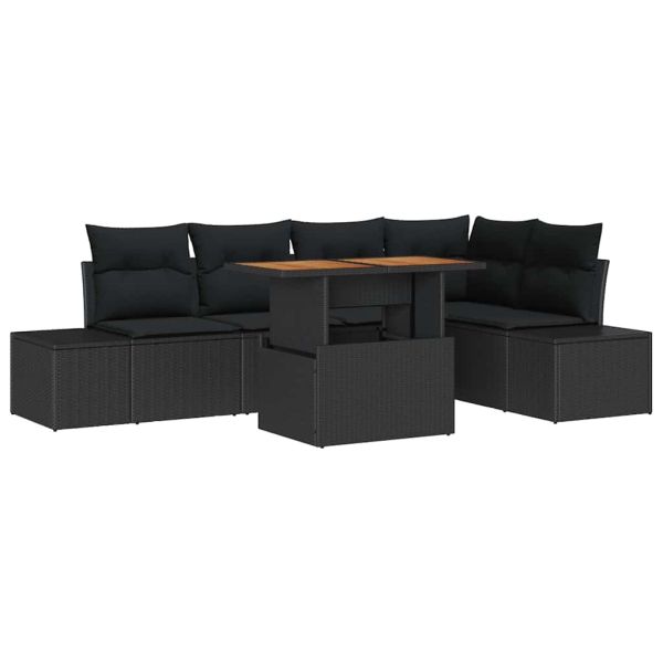 Комплект за хранене в градината 6 pcs Черен и кафяв