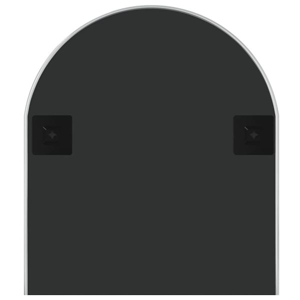 Стенно огледало, сребристо, 100x45 см, овално