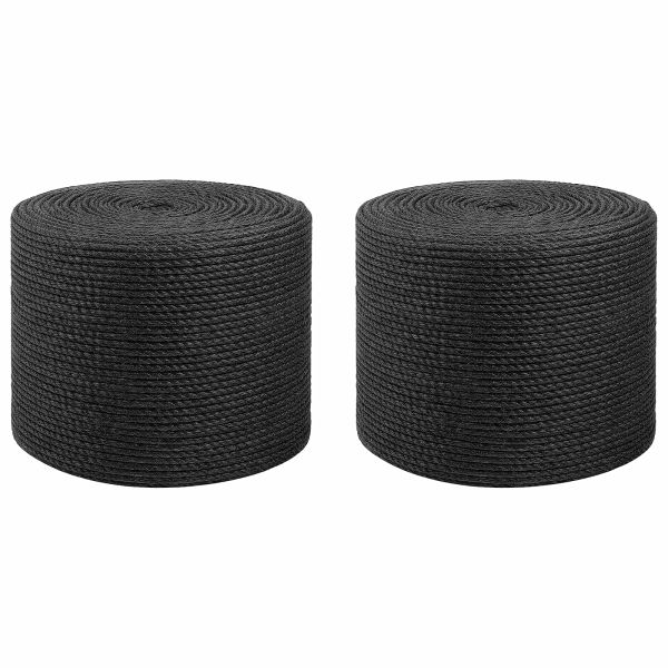Въже от юта 2 pcs 2 Черно 100% Тоса юта