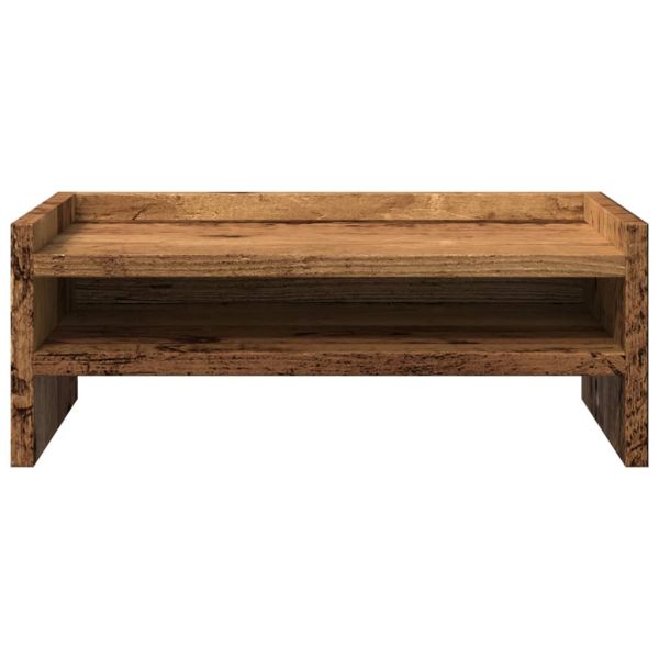 Поставка за монитор, старо дърво, 42x24x16 см, инженерно дърво