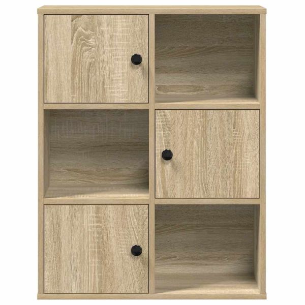 Библиотека, сонома дъб, 60x24x76,5 см, инженерно дърво
