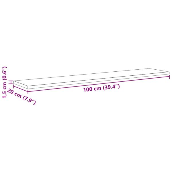Етажерка Борд 4 pcs Кафяво 100 x 20 x 1,5 cm Инженерно дърво