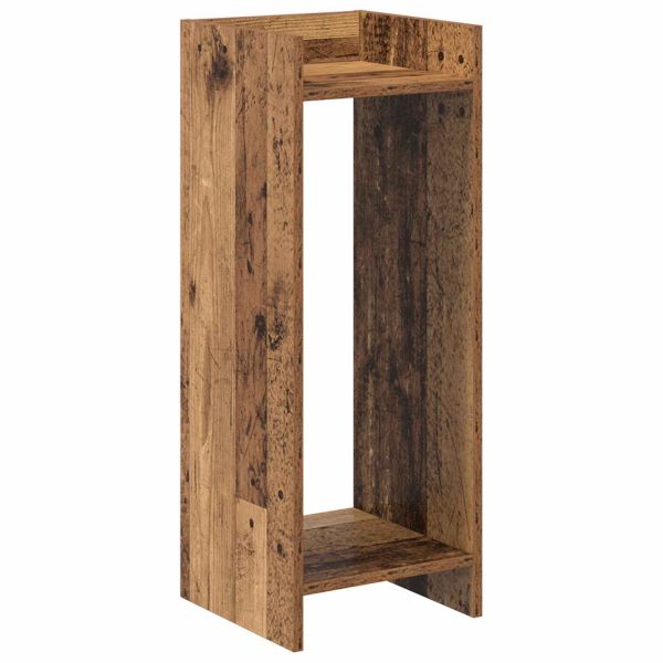 Стойка за растения с рафт 2 pcs Старо дърво 30 x 30 x 80 cm