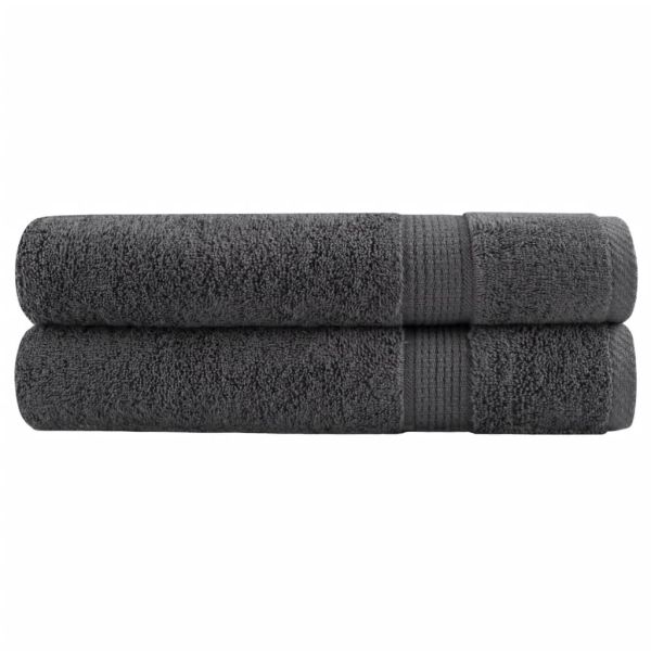 Премиум кърпи SOLUND 2 бр антрацит 100x200 см 600 gsm