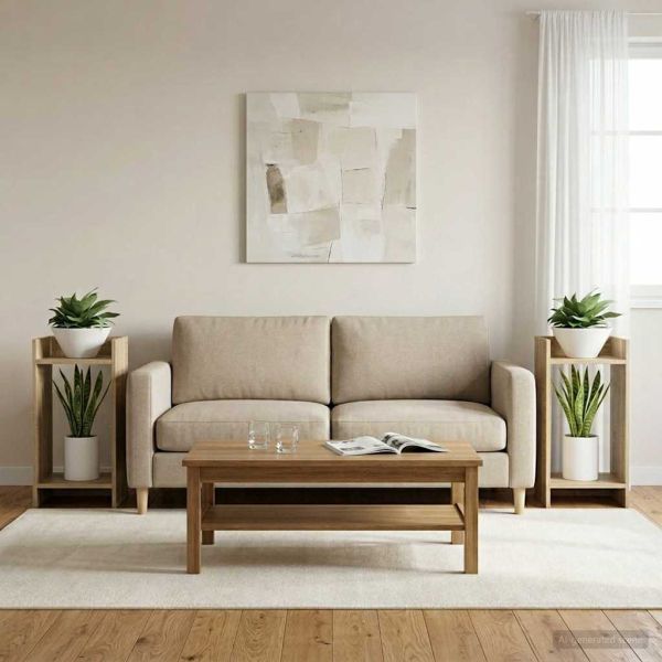 Стойка за растения с рафт 2 pcs Сонома дъб 30 x 30 x 60 cm