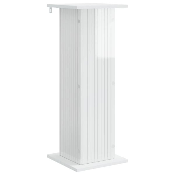 Стойка за растения 2 pcs Бял гланц 30,5 x 30 x 80,5 см