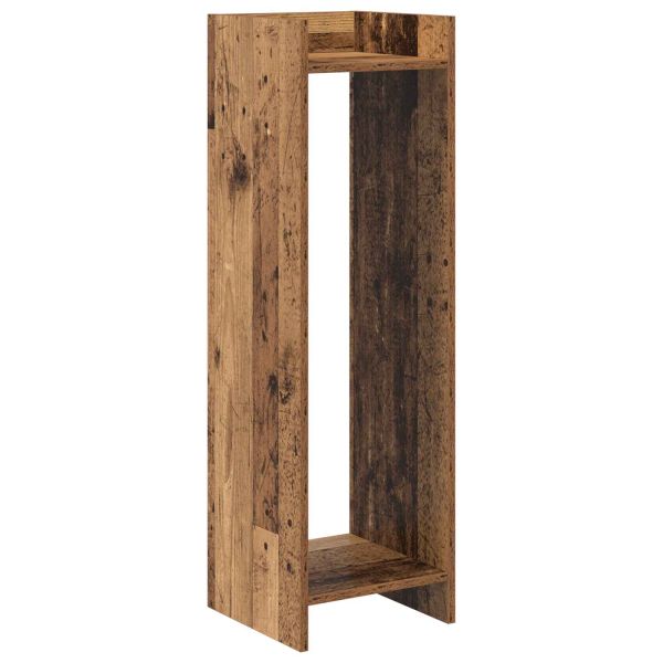 Стойка за растения с рафт 2 pcs Старо дърво 30 x 30 x 100 см
